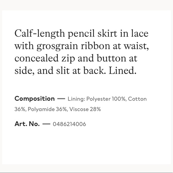 NWT H&M Red Lace Pencil Skirt - Picture 5 of 12